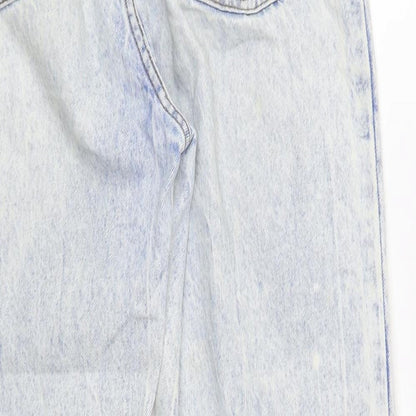 Denim Co. Womens Blue Cotton Tapered Jeans Size 10 L29 in Regular Button