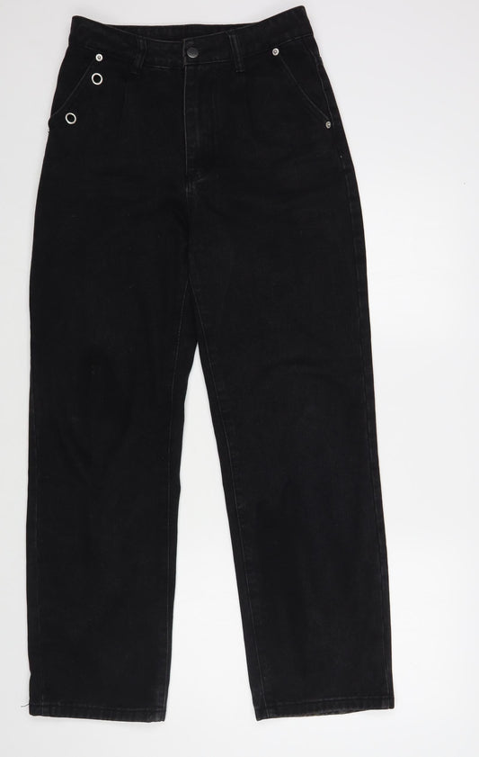SheIn Womens Black Cotton Bootcut Jeans Size XS L29 in Regular Button