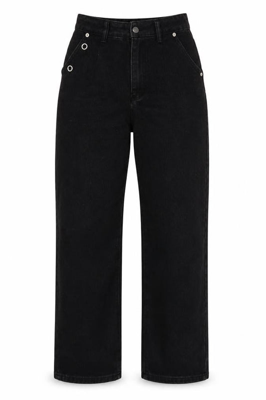 Womens UK Size XS SheIn Regular Fit Bootcut Black Jeans