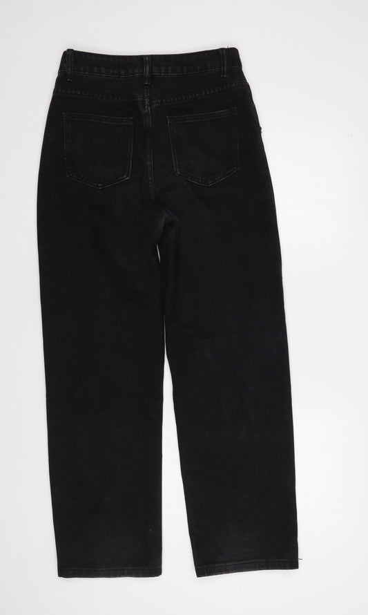 SheIn Womens Black Cotton Bootcut Jeans Size XS L29 in Regular Button