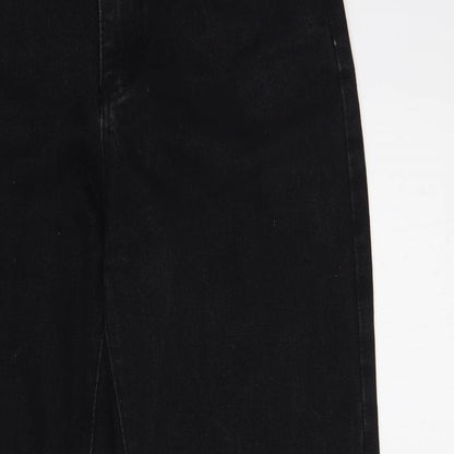 SheIn Womens Black Cotton Bootcut Jeans Size XS L29 in Regular Button