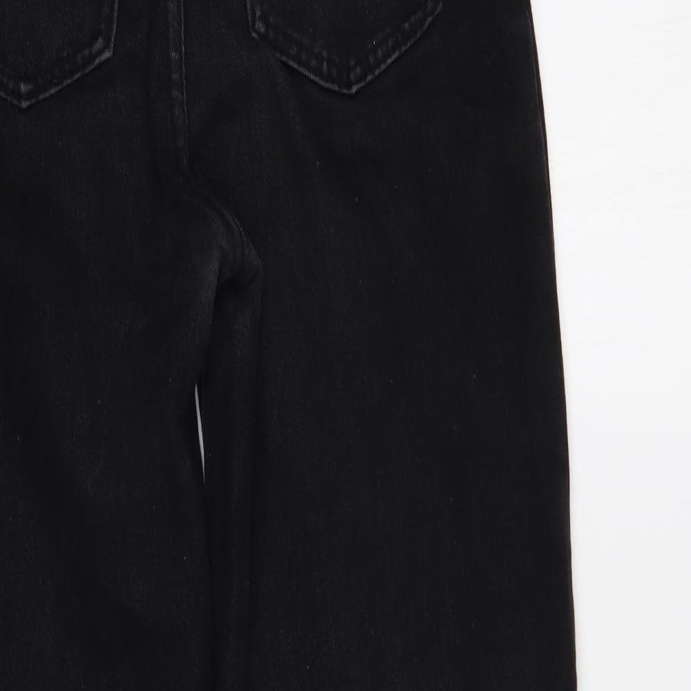 SheIn Womens Black Cotton Bootcut Jeans Size XS L29 in Regular Button