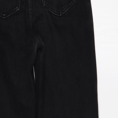 SheIn Womens Black Cotton Bootcut Jeans Size XS L29 in Regular Button