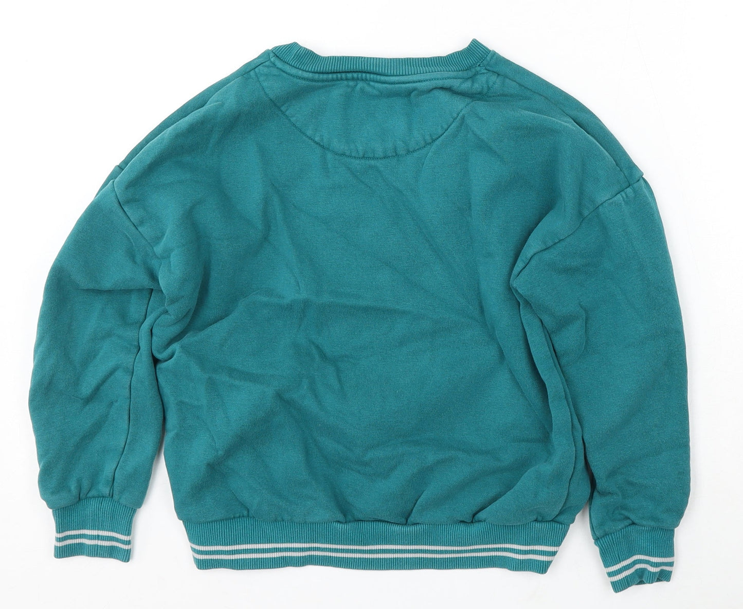 Marks and Spencer Girls Green Cotton Pullover Sweatshirt Size 8-9 Years - harry potter
