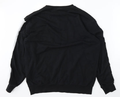 Mens UK Size L Divided Black Pullover Sweatshirt