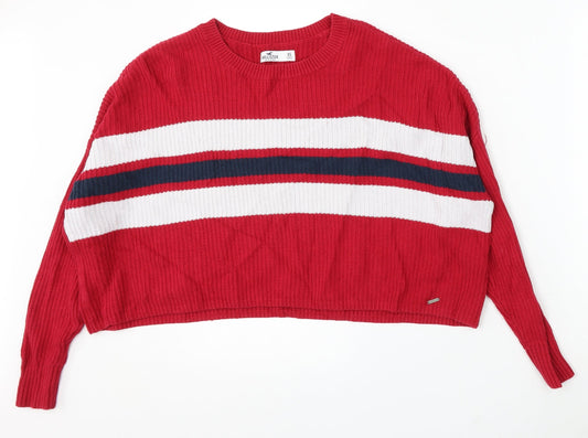 Womens UK Size XS Hollister Red Pullover Jumper