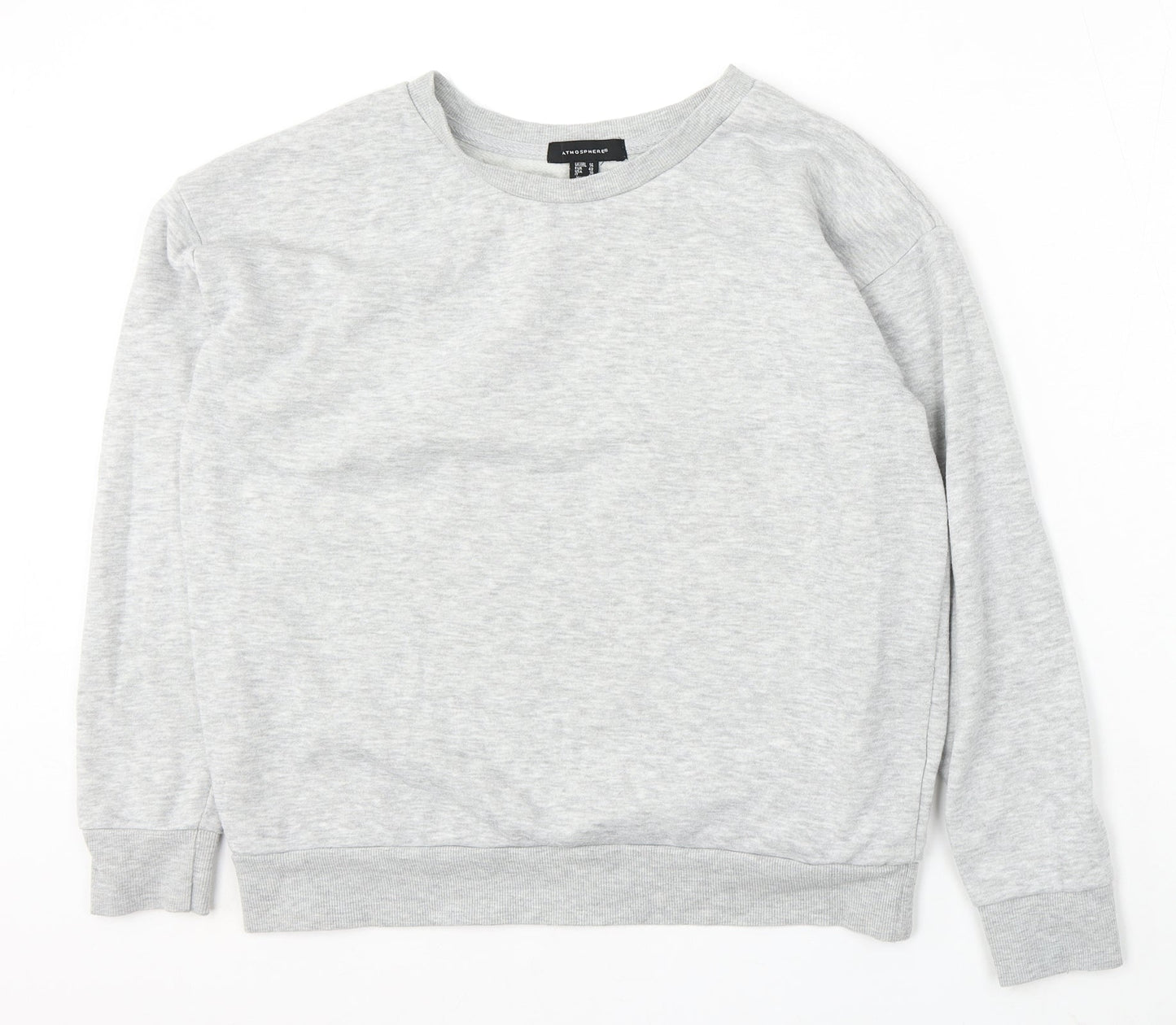 Atmosphere Womens Grey Polyester Pullover Sweatshirt Size 14