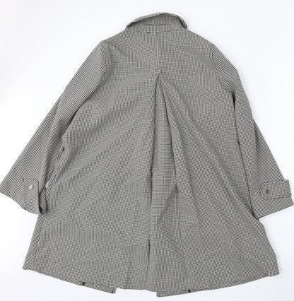 H&M Womens Multicoloured Houndstooth Jacket Size 6 Snap