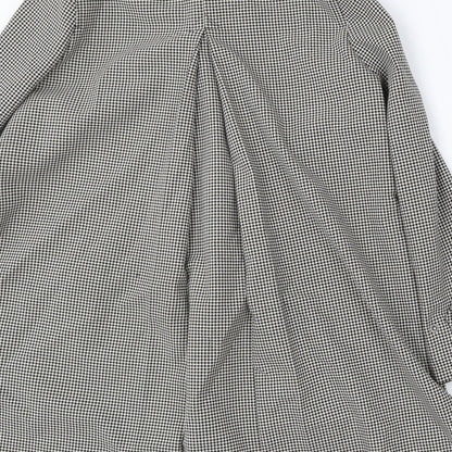 H&M Womens Multicoloured Houndstooth Jacket Size 6 Snap