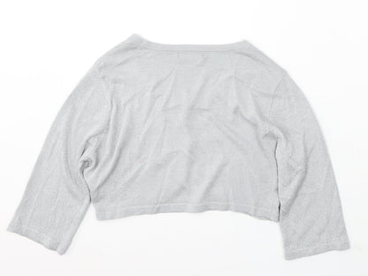 Womens UK Size M VILA Silver Cardigan Jumper