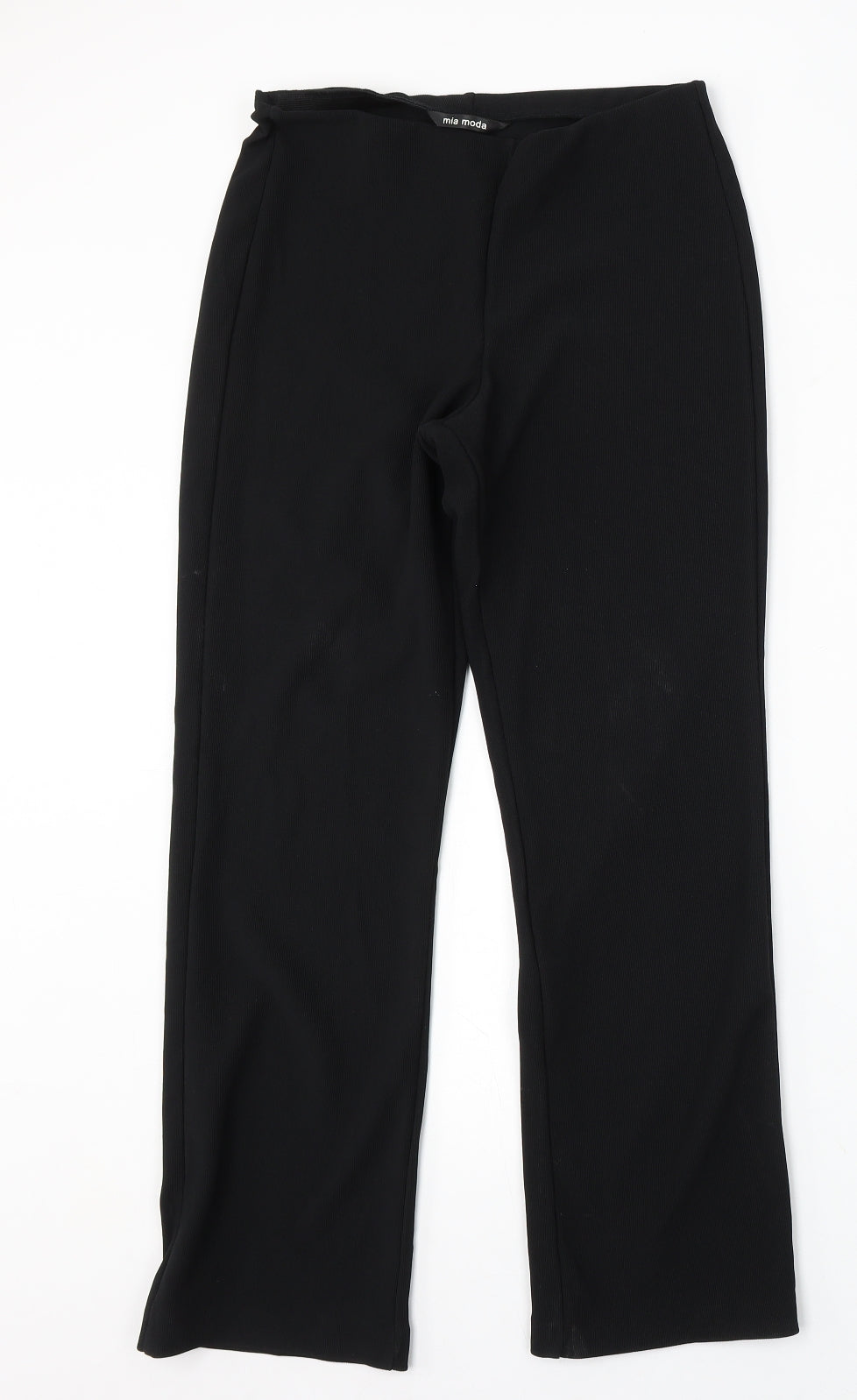 Womens UK Size 10 Mia Moda Regular Fit  Black Trousers