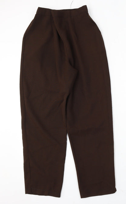 Womens UK Size 14 Preworn Regular Fit  Brown Trousers