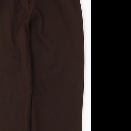 Womens UK Size 14 Preworn Regular Fit  Brown Trousers