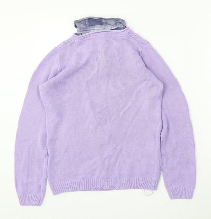 Womens UK Size 10 Isle Essentials Purple Pullover Jumper