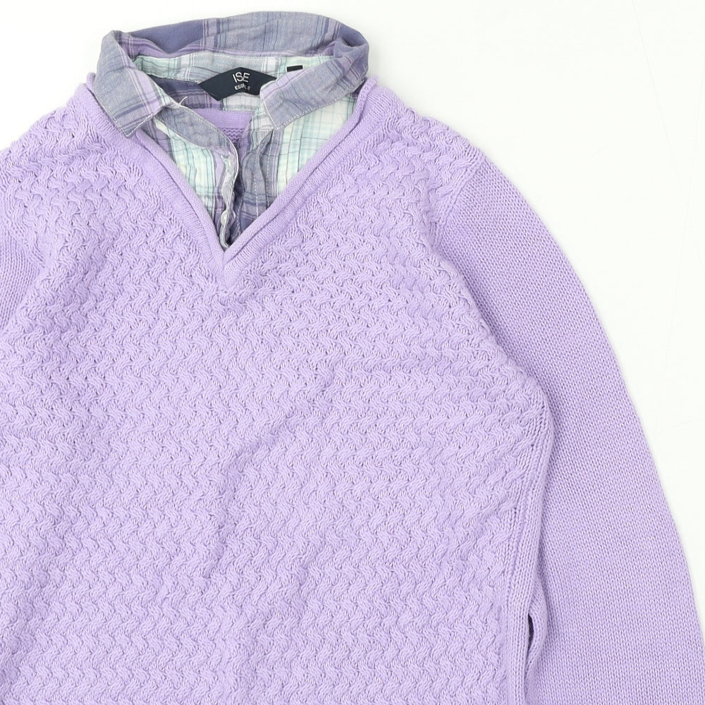 Womens UK Size 10 Isle Essentials Purple Pullover Jumper