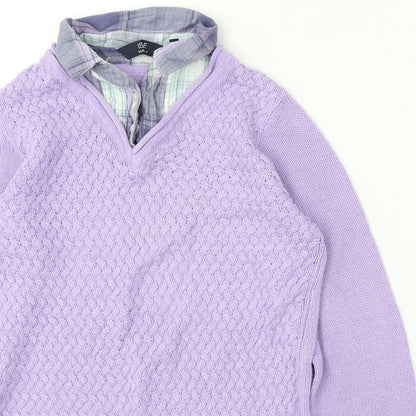 Womens UK Size 10 Isle Essentials Purple Pullover Jumper
