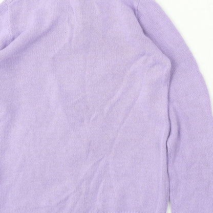 Womens UK Size 10 Isle Essentials Purple Pullover Jumper