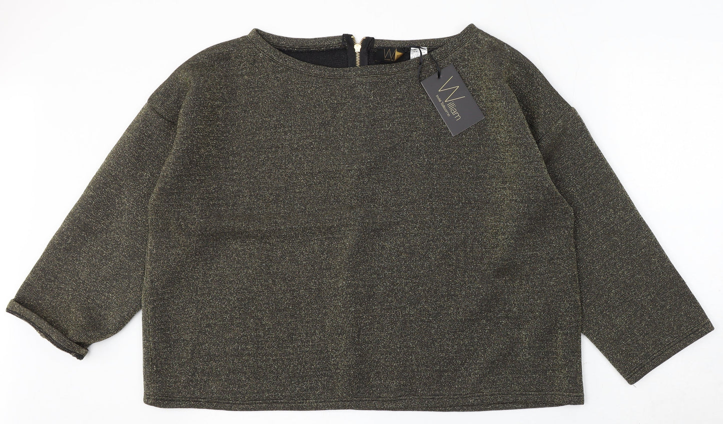 William Tallissime Womens Grey Round Neck Viscose Pullover Jumper Size 14