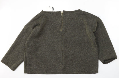 William Tallissime Womens Grey Round Neck Viscose Pullover Jumper Size 14