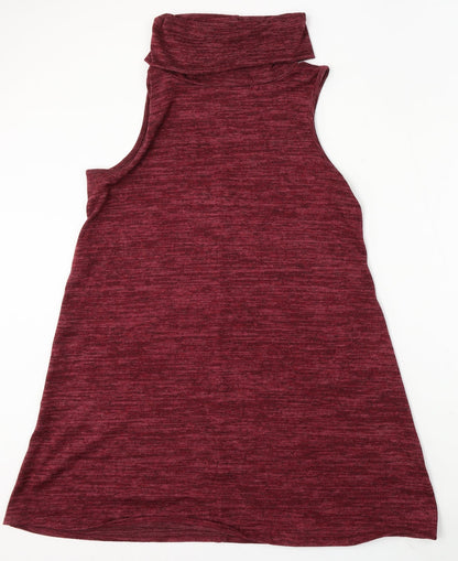 George Womens Red Polyester Trapeze & Swing Size 14 Roll Neck