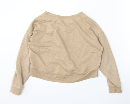 915 Generation Girls Beige Cotton Pullover Sweatshirt Size 10-11 Years
