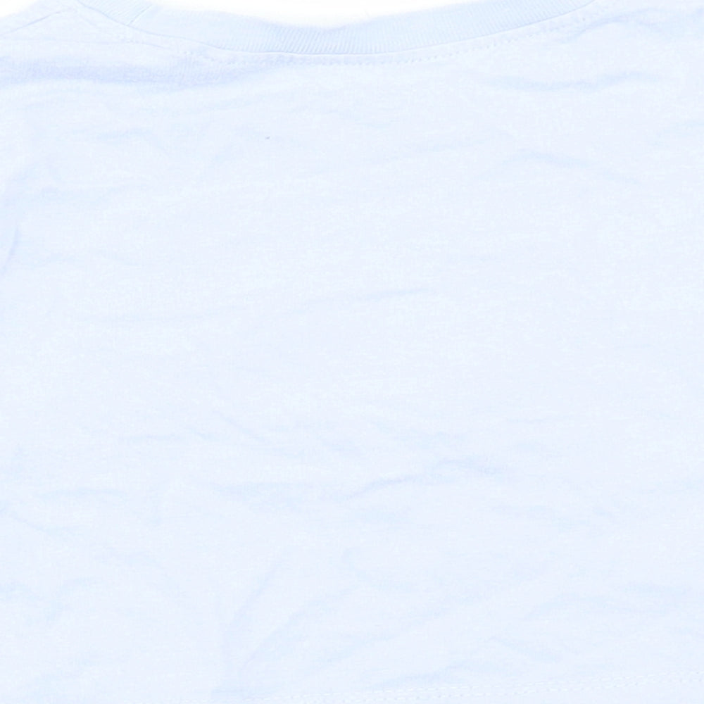 NEXT Girls Blue Cotton Basic T-Shirt Size 6-9 Months Round Neck