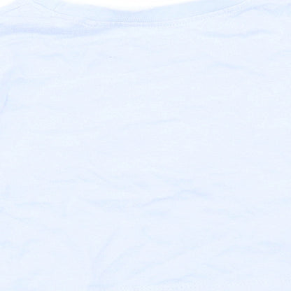 NEXT Girls Blue Cotton Basic T-Shirt Size 6-9 Months Round Neck