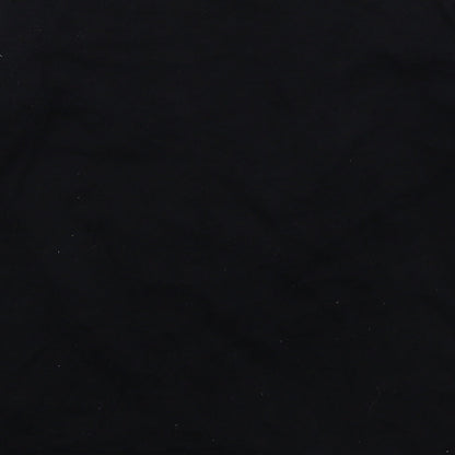 Marks and Spencer Girls Black V-Neck Cotton Cape Jumper Size 11-12 Years Button