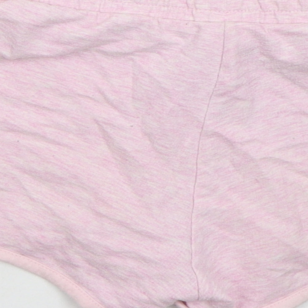 F&F Girls Pink Cotton Sweat Shorts Size 9-10 Years Regular Drawstring