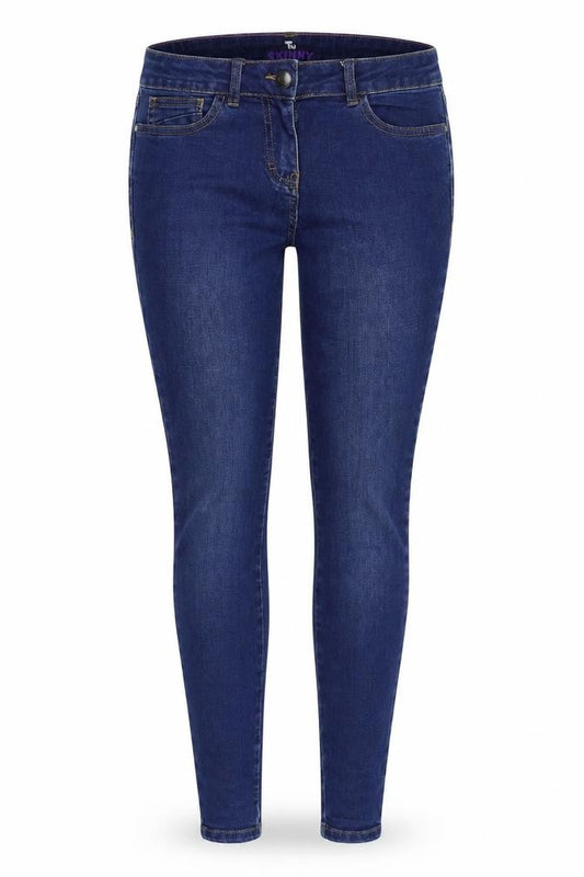 Womens UK Size 8 TU Regular Fit Skinny Blue Jeans