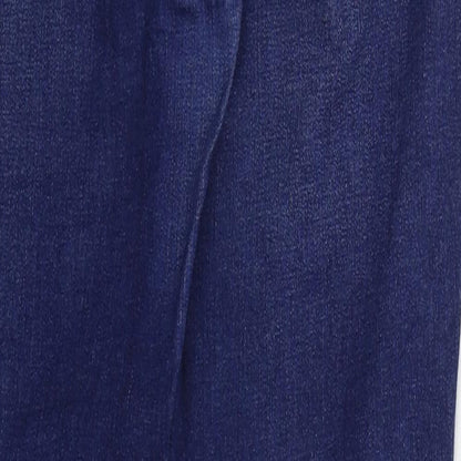 TU Womens Blue Cotton Skinny Jeans Size 8 L28 in Regular Button