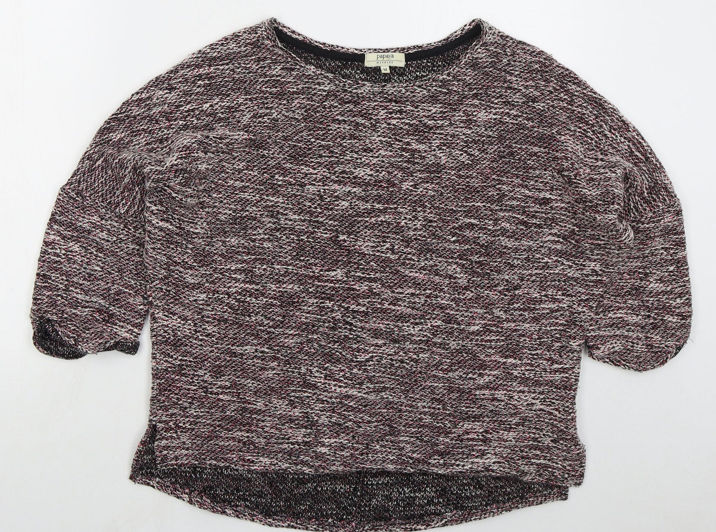 Womens UK Size M Papaya Pink Pullover Jumper