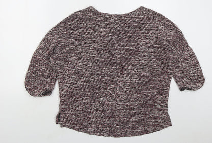 Womens UK Size M Papaya Pink Pullover Jumper