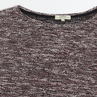 Womens UK Size M Papaya Pink Pullover Jumper