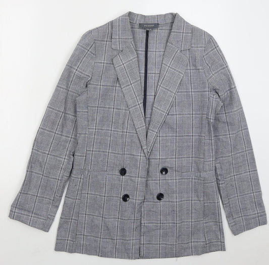 Primark Womens Blue Check Jacket Size 10