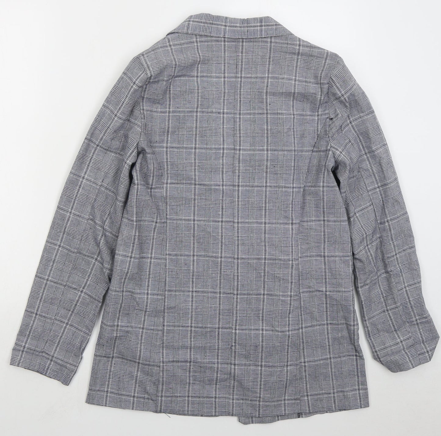Primark Womens Blue Check Jacket Size 10