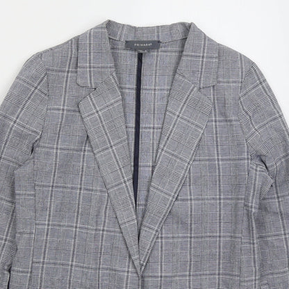 Primark Womens Blue Check Jacket Size 10