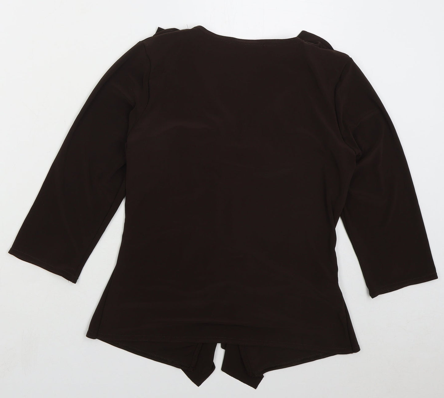 Womens UK Size 10 Preworn Brown Basic Blouse