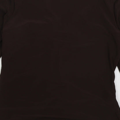Womens UK Size 10 Preworn Brown Basic Blouse