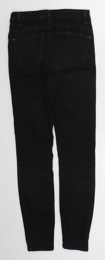 Denim Co Womens Black Cotton Skinny Jeans Size 8 L28 in Regular Button