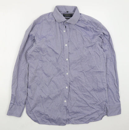 Mens UK Collar Size 16.5 Hammond & Co Smart Blue  Dress Shirt