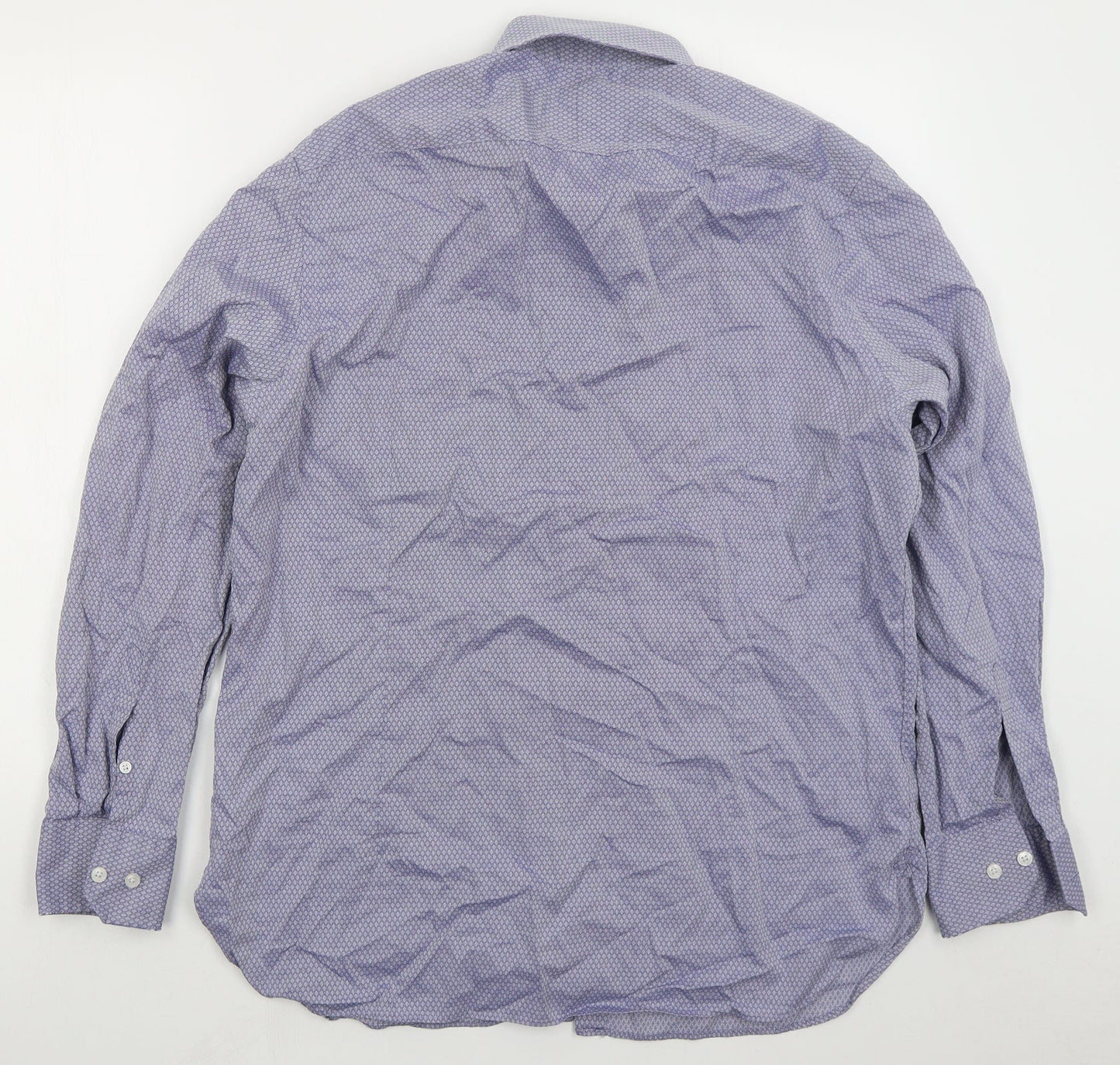 Mens UK Collar Size 16.5 Hammond & Co Smart Blue  Dress Shirt