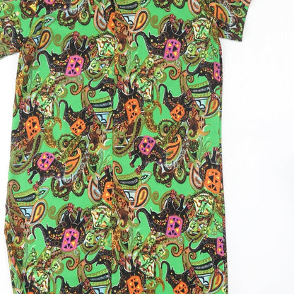 Vera & Lucy Womens Multicoloured Polyester Shift Size S Round Neck