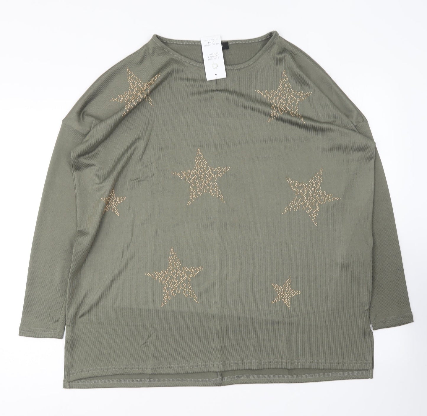 Womens UK Size M New Look Green Pullover Jumper
