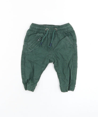 NEXT Boys Green Cotton Capri Trousers Size 3-6 Months Pullover