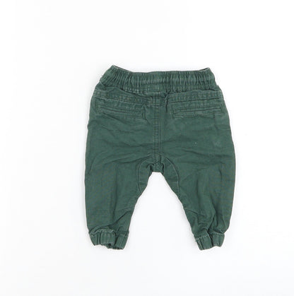 NEXT Boys Green Cotton Capri Trousers Size 3-6 Months Pullover