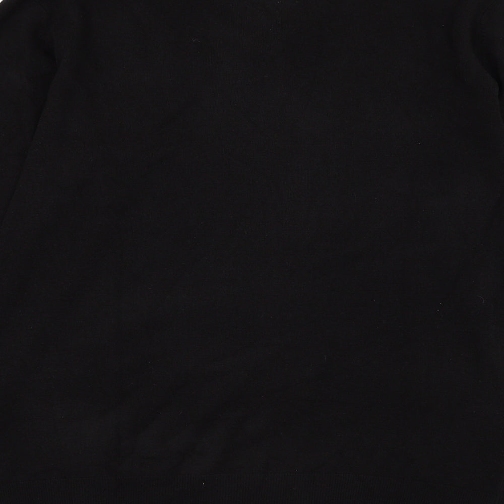 Marks and Spencer Mens Black V-Neck Acrylic Pullover Jumper Size XL