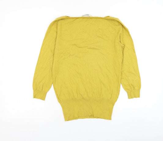 Womens UK Size XS Oasis Yellow Pullover Jumper