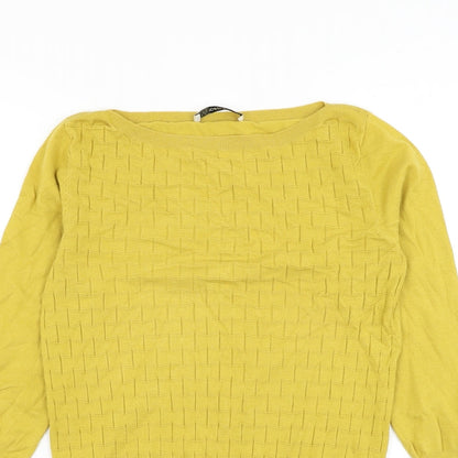 Womens UK Size XS Oasis Yellow Pullover Jumper