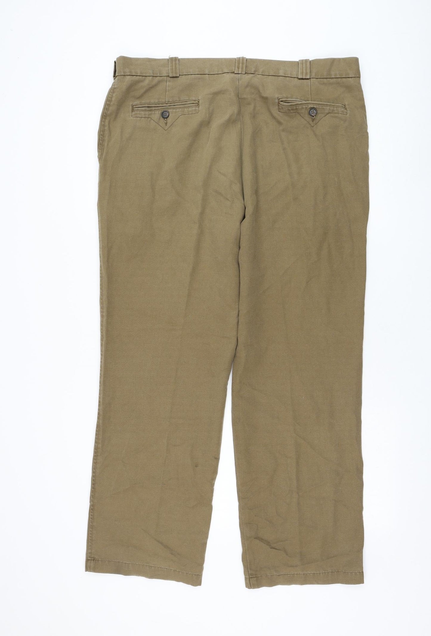 Douglas Mens Brown Polyester Trousers Size 38 in L28 in Regular Zip